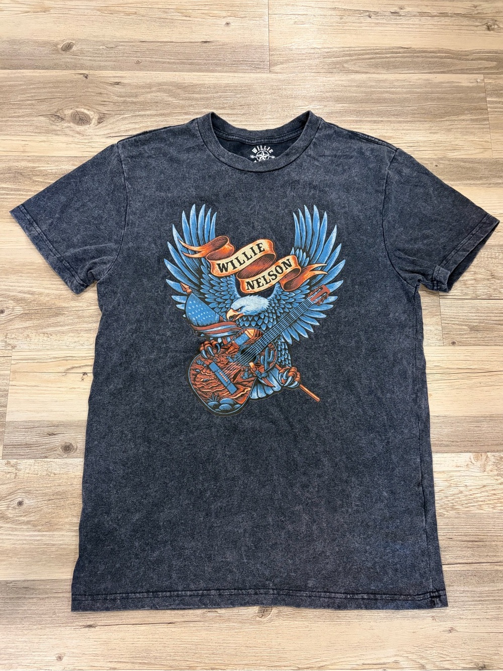 Willie Nelson Graphic Tee - Black Vintage Wash